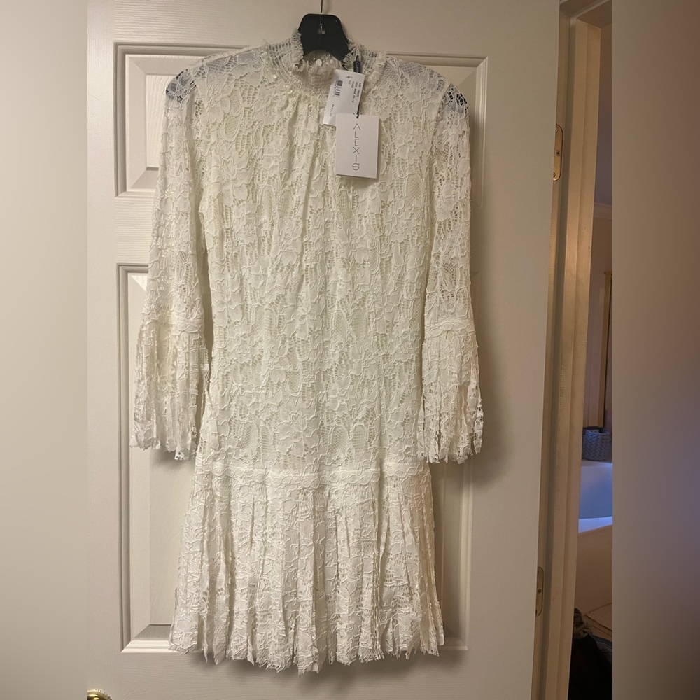 Alexis High Neck Fraye Dress! Perfect for bridal shower or event.